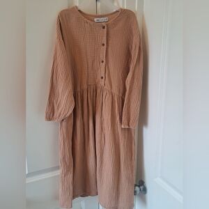 Brand New Zara Girls Tan Dress